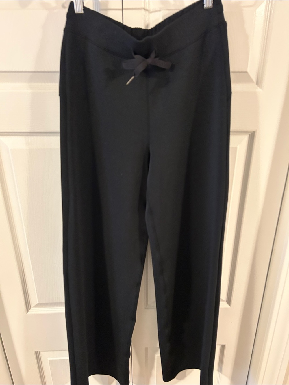 SPANX Black Wide-Leg Drawstring Lounge Pants in Medium Tall - Picture 10 of 12